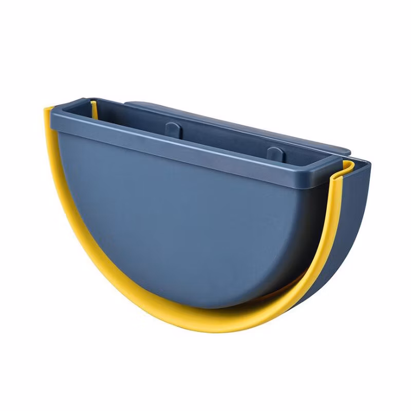 Foldable Waste Bin for Kitchen Cabinet Door Home Garden Office School Kitchen Bathroom Car, Dry and Wet Garbage Separation Hanging Trash Can Bl12254
