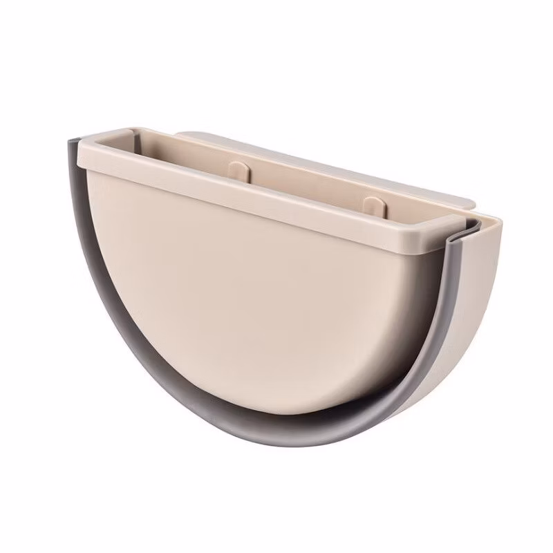 Foldable Waste Bin for Kitchen Cabinet Door Home Garden Office School Kitchen Bathroom Car, Dry and Wet Garbage Separation Hanging Trash Can Bl12254