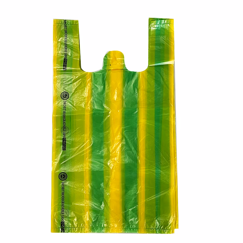 Biodegradable PE HDPE PLA Dog Poop Diaper Nappy Vest Food Packaging Drawstring Trash Rubbish Garbage Plastic T-Shirt Bag