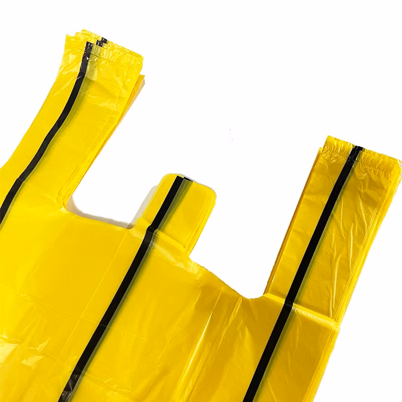 Biodegradable PE HDPE PLA Dog Poop Diaper Nappy Vest Food Packaging Drawstring Trash Rubbish Garbage Plastic T-Shirt Bag