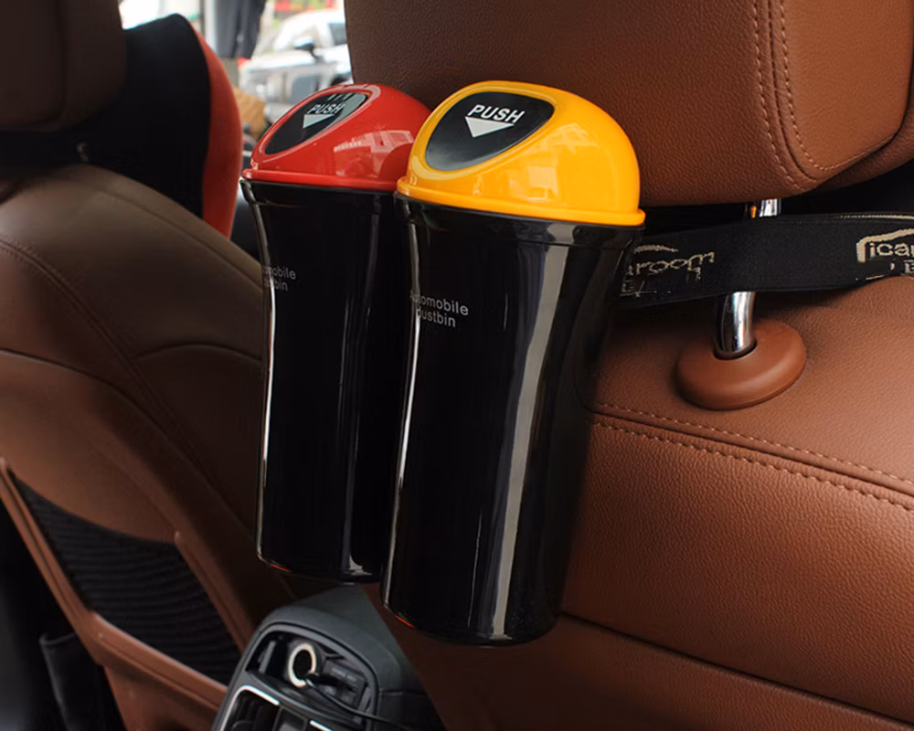 Car Trash Can Mini Rubbish Bin, Portable Car Trash Can, Small Bucket for Car, Mini Household Outdoor Bucket Automotive Garbage Leak Proof Trash Can Wbb12864
