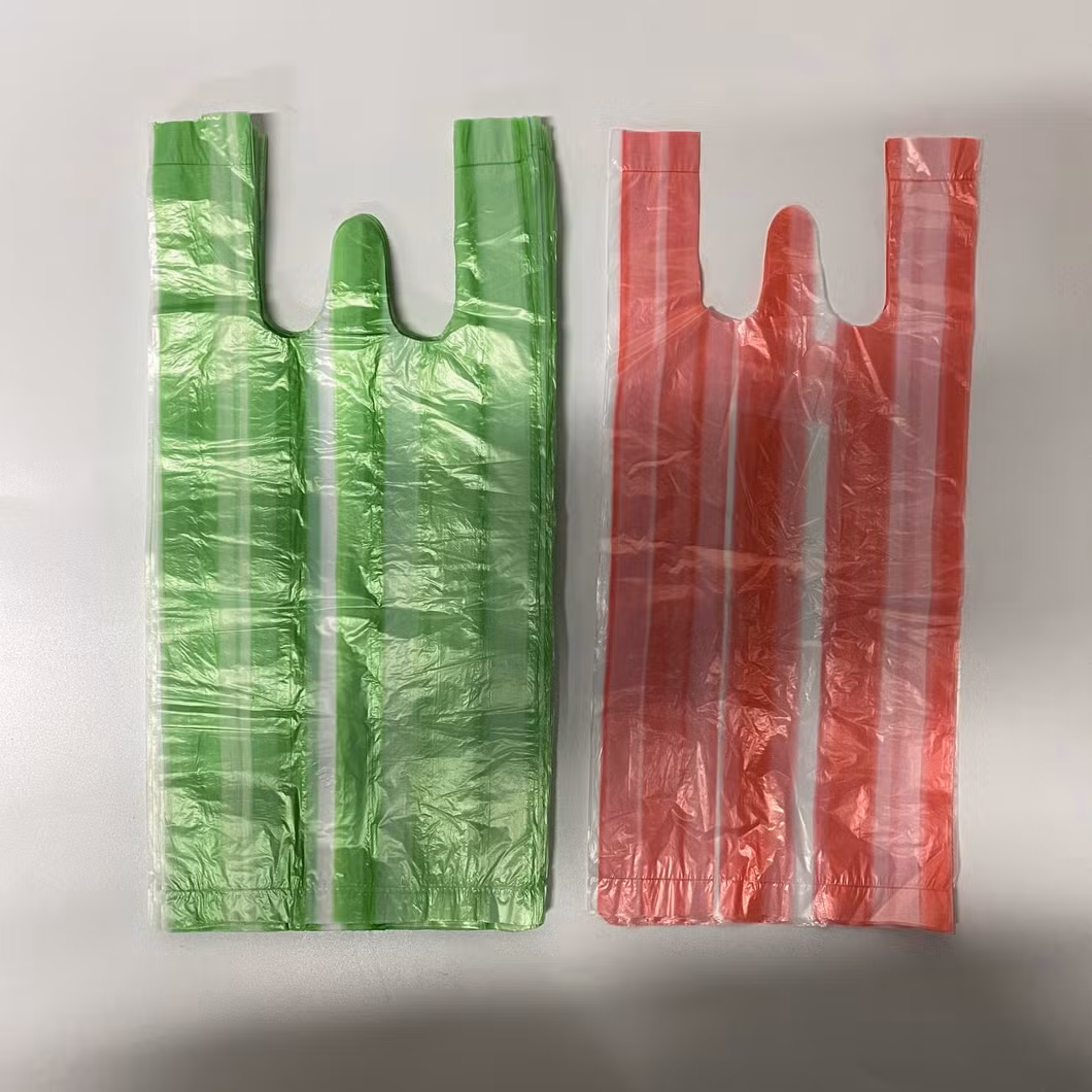 Biodegradable PE HDPE PLA Dog Poop Diaper Nappy Vest Food Packaging Drawstring Trash Rubbish Garbage Plastic T-Shirt Bag