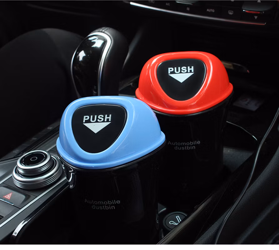 Car Trash Can Mini Rubbish Bin, Portable Car Trash Can, Small Bucket for Car, Mini Household Outdoor Bucket Automotive Garbage Leak Proof Trash Can Wbb12864