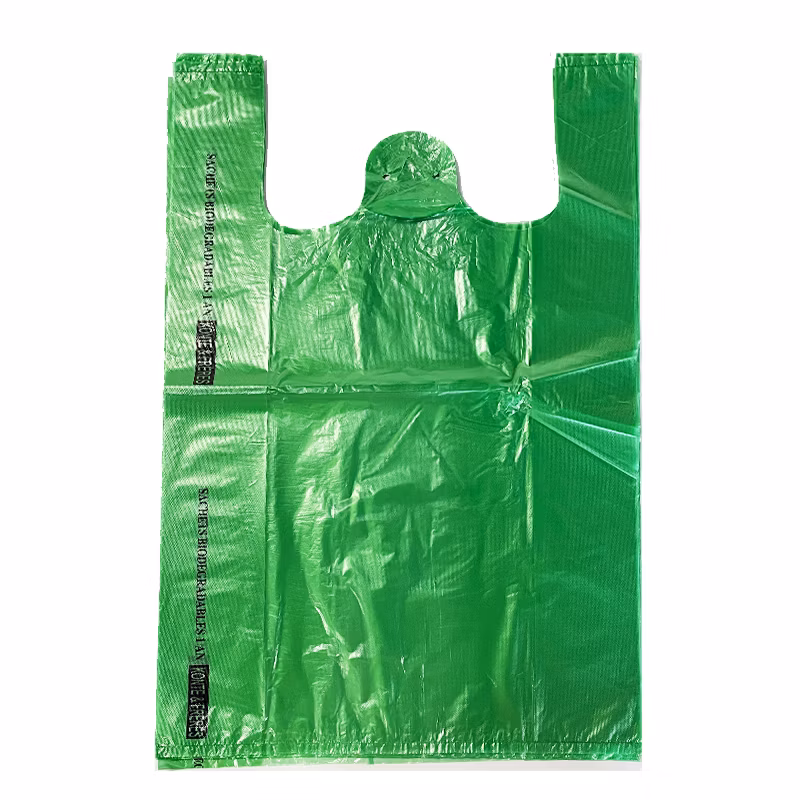 Biodegradable PE HDPE PLA Dog Poop Diaper Nappy Vest Food Packaging Drawstring Trash Rubbish Garbage Plastic T-Shirt Bag