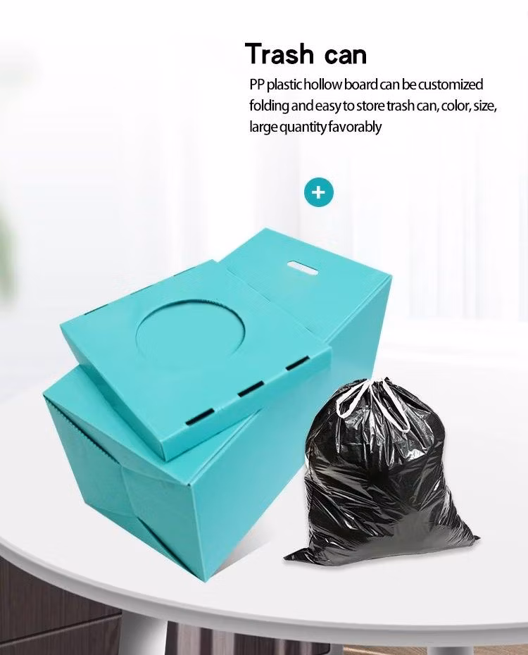 Household Recycle Storage Trash Can PP Corrugated Plastic Garbage Recycle Bins