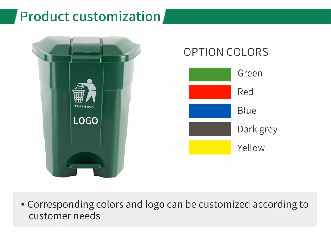 Pedal Trash Can Thickened Large Industrial Commercial Sanitation Kitchen Plastic Trash Rubbish Bin