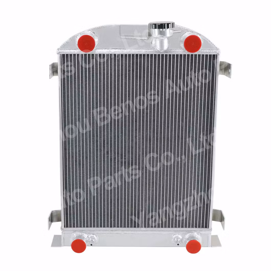 4 Row Car Radiator +Shroud +Fan for Ford High Boy Model 3.3L Flathead V8 at 1932