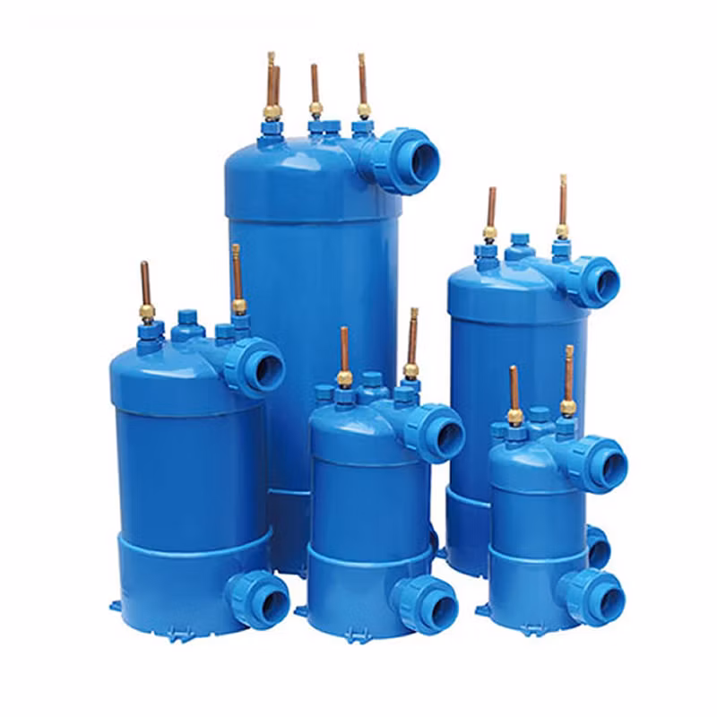 Compact High Quality Threaded Spiral Titanium Coil Tube Heat Exchanger Condenser for Salt Swimming Pool SPA Heat Exchanger