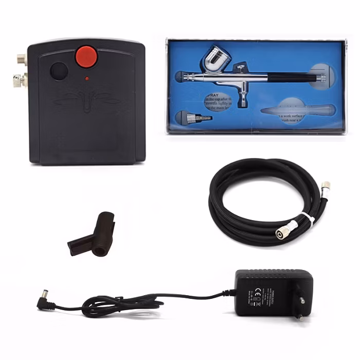 Airbrush with Compressor 0.3mm Spray Gun Airbrush Compressor Kit for Nail Airbrush for Model/Cake/Painting