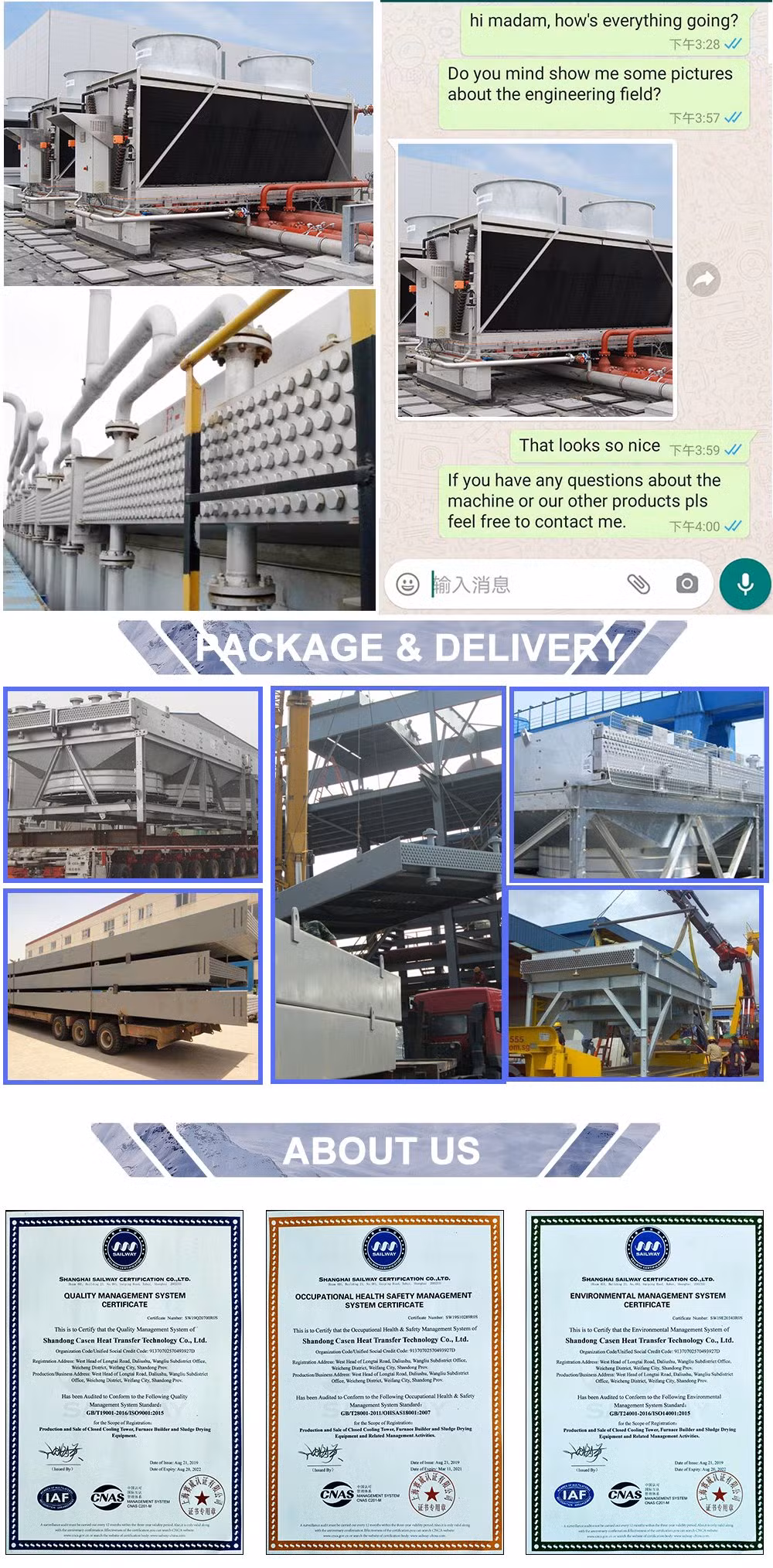 Finned Tube Industrial High Temperature Medium Cooled Air Cooled Heat Exchanger