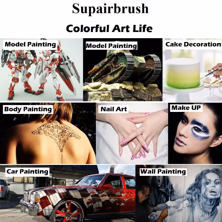Airbrush with Compressor 0.3mm Spray Gun Airbrush Compressor Kit for Nail Airbrush for Model/Cake/Painting