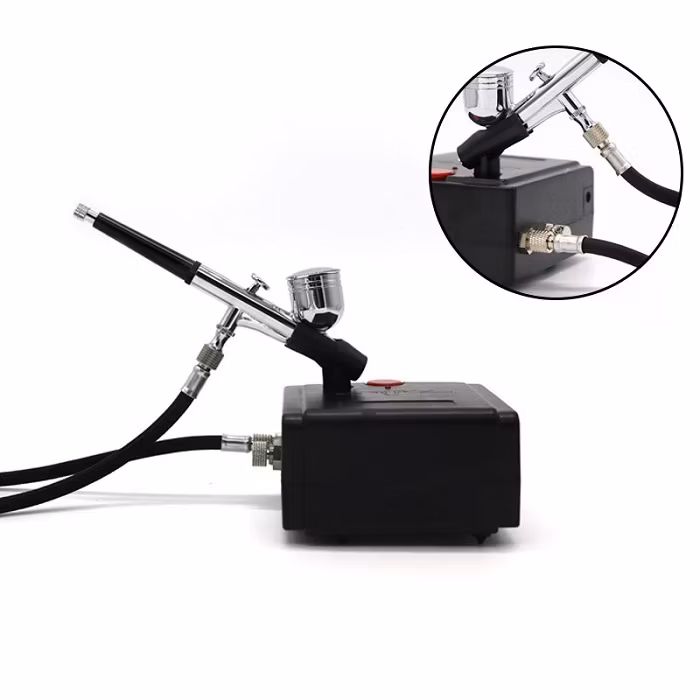 Airbrush with Compressor 0.3mm Spray Gun Airbrush Compressor Kit for Nail Airbrush for Model/Cake/Painting