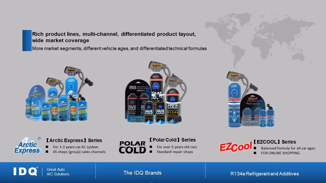 IDQ R-134a Refrigerant with Additive for HYBRID &amp; ELECTRIC VEHICLES in Various Packaging 340g