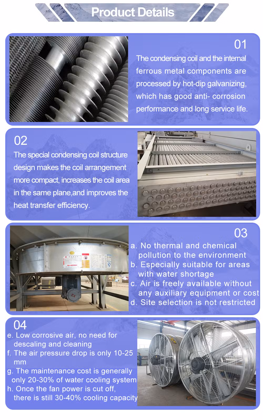 Finned Tube Industrial High Temperature Medium Cooled Air Cooled Heat Exchanger