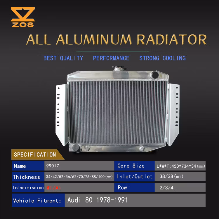 Aluminium Radiator Auto Spare Part for Audi 80 1978-1991