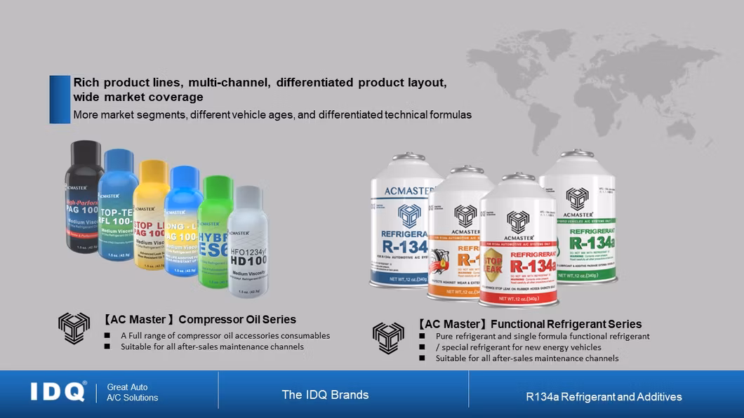 IDQ R-134a Refrigerant with Additive for HYBRID &amp; ELECTRIC VEHICLES in Various Packaging 340g