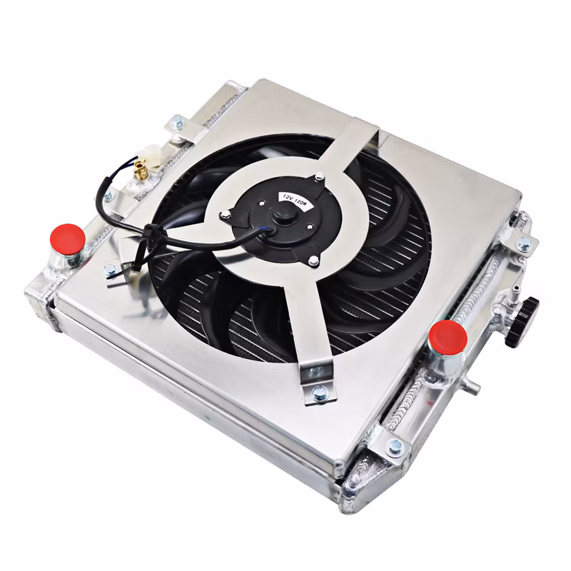 2 Row Core Radiator+Shroud Fan for Honda Civic Eg Ek Del Sol Integra B16 B18 D15