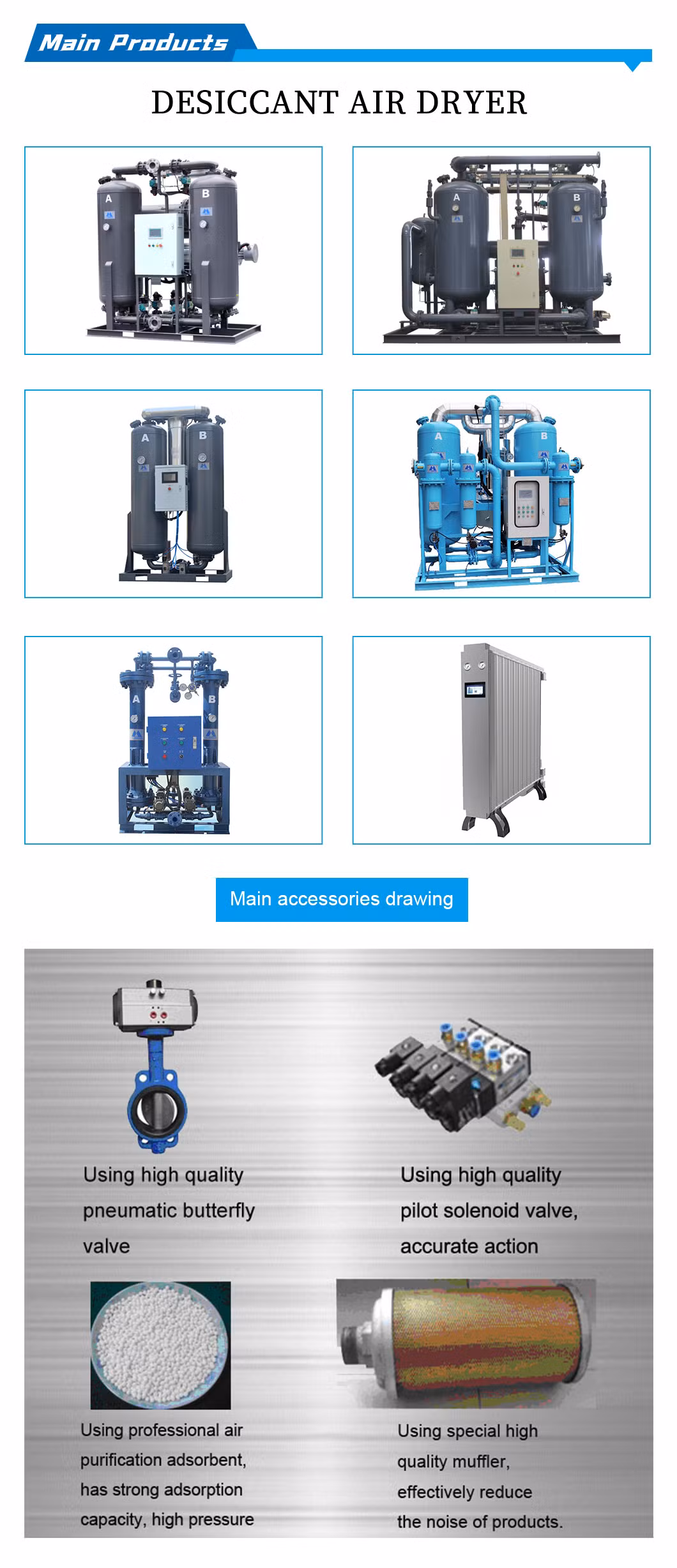 2-10 Dew Point Cooling and Water All Size Refrigerated Compressed Air Dryer for Compressor Supplier