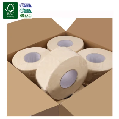 Customize Wholesale Premium Large Dispenser Toilet Roll 2 Ply 18GSM Jumbo Roll Tissue Paper