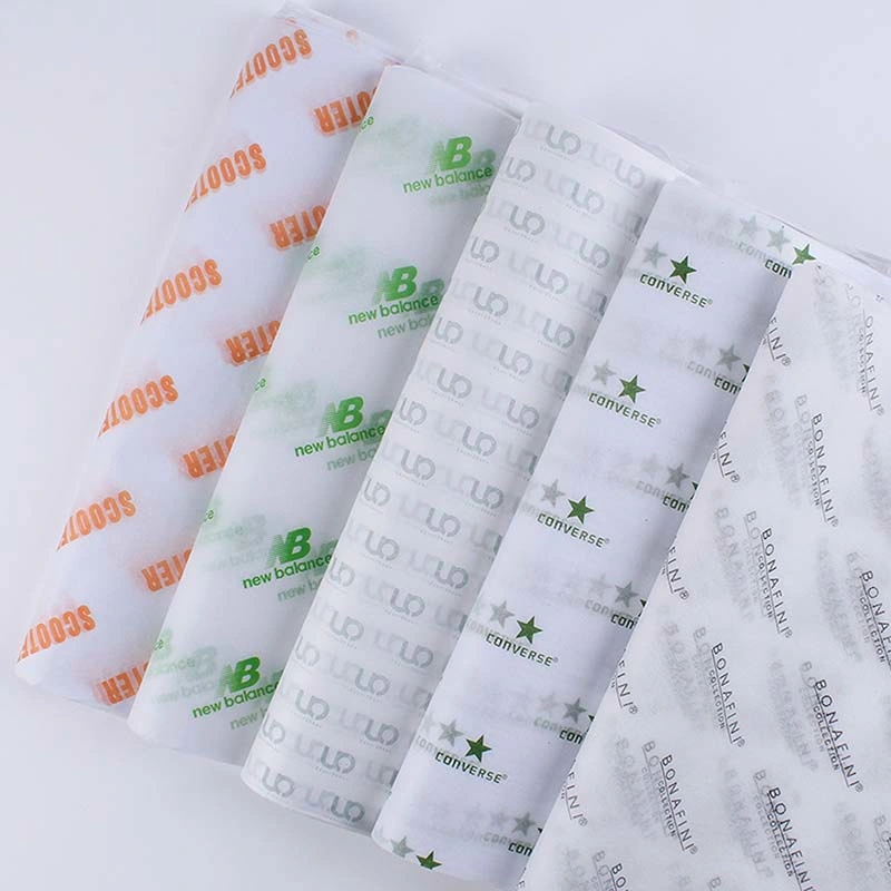 Custom Logo Printed Clothing Packaging Paper 17GSM Wrapping Tissue Paper