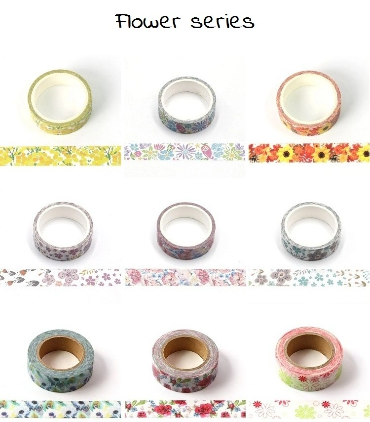 Custom Printed Decoration Wholesale Stationery Washi Paper Tape for Sale