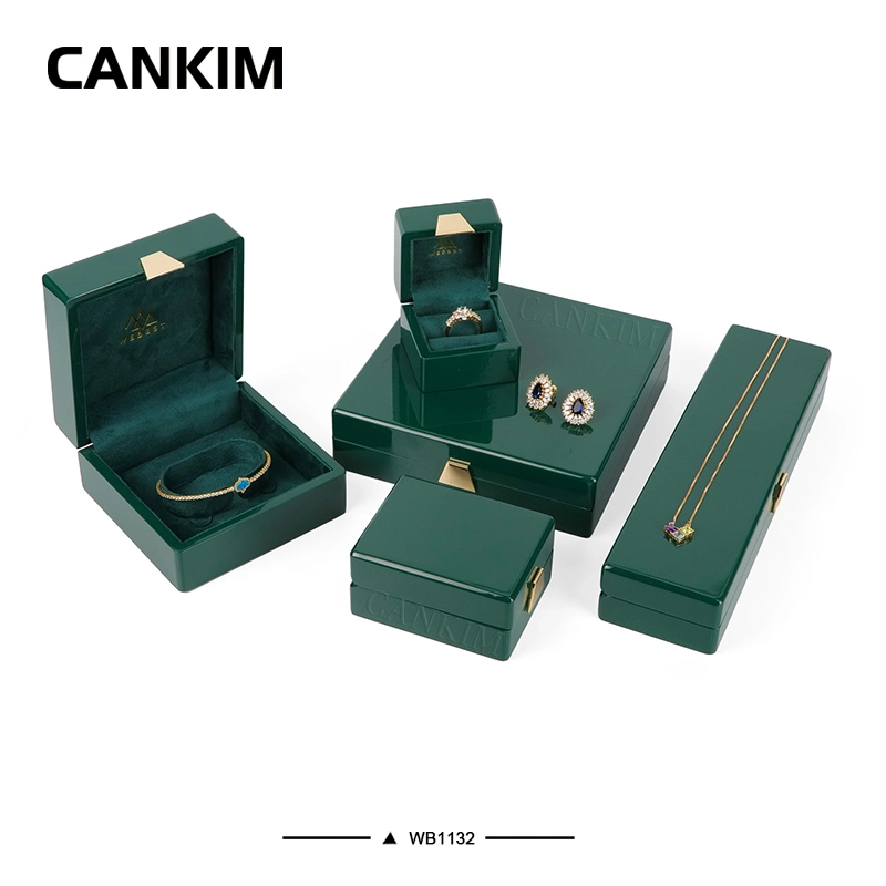 Cankim Wooden Painting Paint Ring Pendant Bracelet Bangle Earrings Vintage Jewelry Box Bamboo Jewelry Box Jewelry Box Luxury