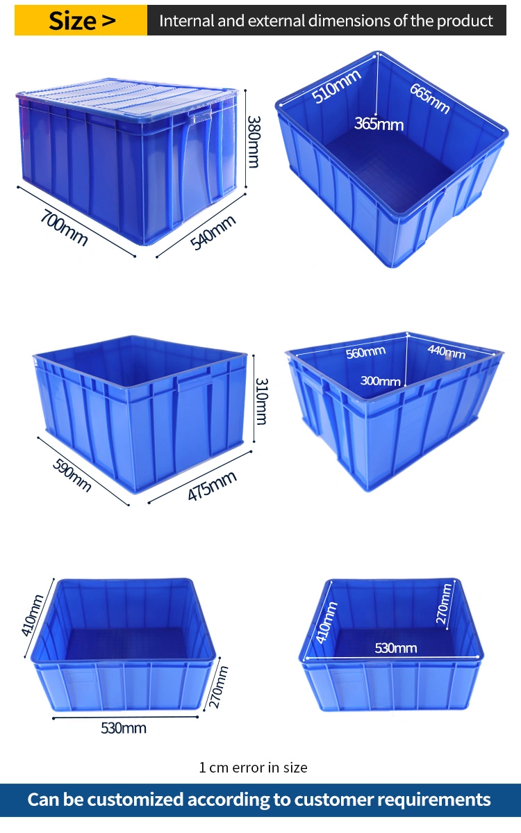 Jcpb009 Industrial Bin Plastic Box Stackable Moving Box