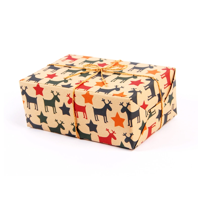 Custom Beautiful Christmas Decorations Wrapping Paper Rolls Wholesale Eco-Friendly Packaging Paper