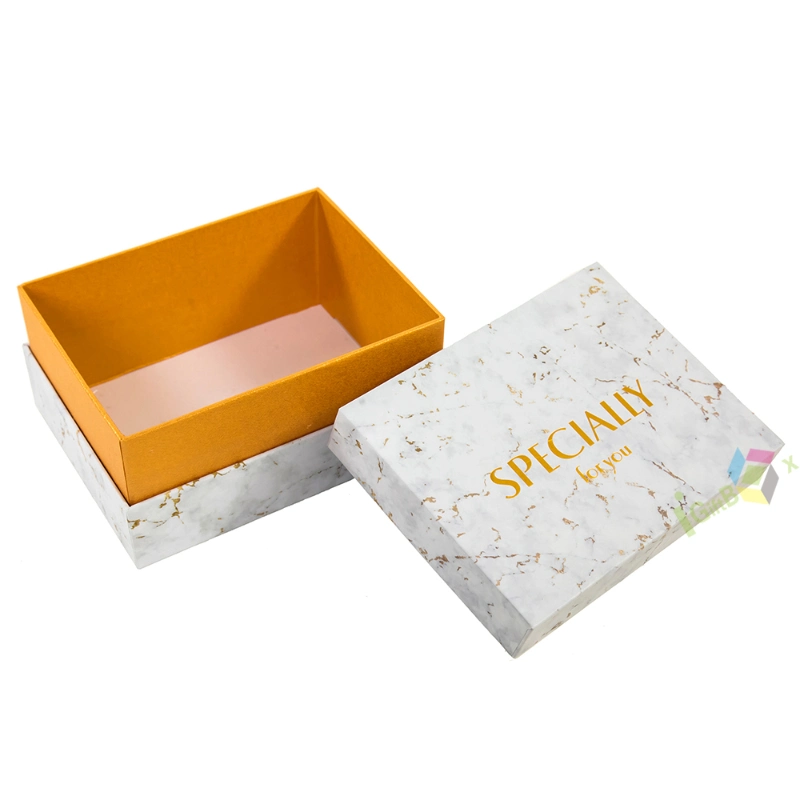 Orange Gift Boxes with Lid and Shredded Paper Filler Box for Business