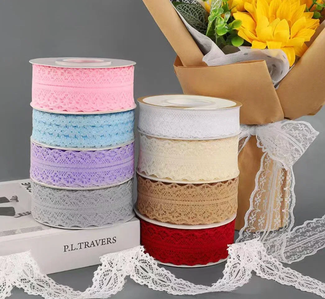 Manufacturers Wholesale 3cm Lace Ribbon Baking Cake Wedding Decoration Accessories Decorative Ribbon Packing Tape