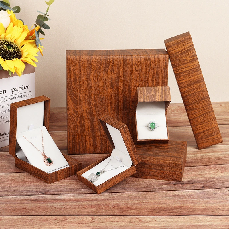 Wood Grain Jewellery Accessories Box Gift Packaging Box