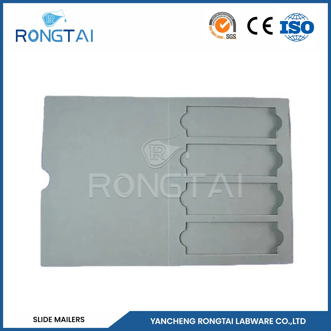 Rongtai Double Slide Mailer Manufacturers Cardboard Microscope Slide Mailers China Lab PP Material Plastic Mailers