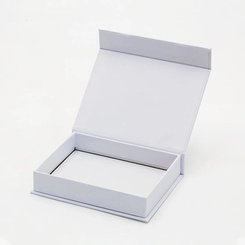 Tiny Small Shallow Custom Rigid Magnetic Catch Mini White Book Style Gift Boxes Wholesale