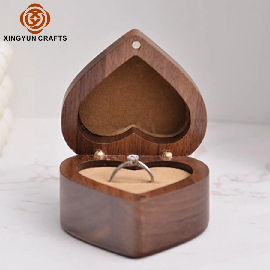 Small Delivery Wood Ring Packaging Box Piano Glossy Wooden Jewelry Gift Package Box