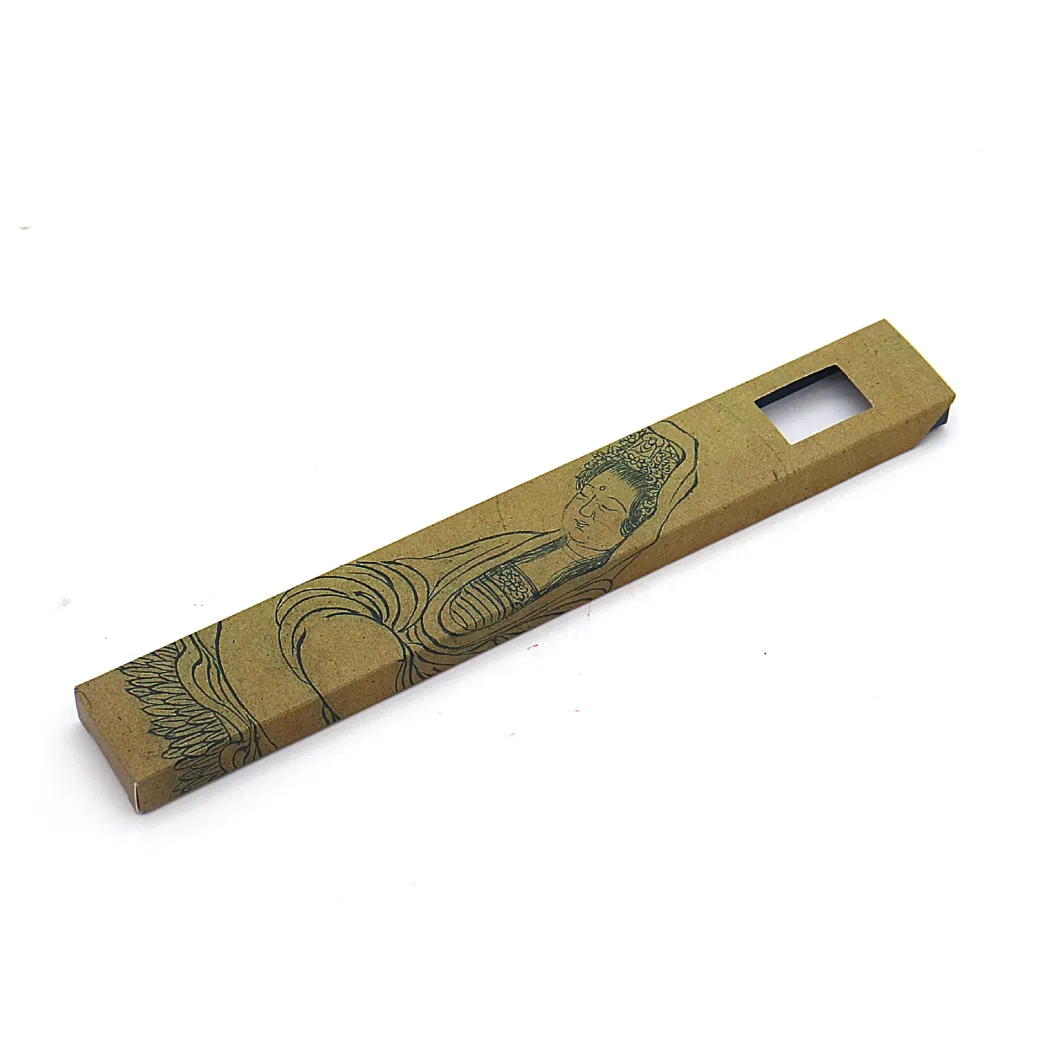 Customzied Incense Box Rose Sage Citronella Lavender Scented Flower Incense Gift Box Incense Aromatic Natural Incense Stick Slide Box Kraft Paper Drawer Box