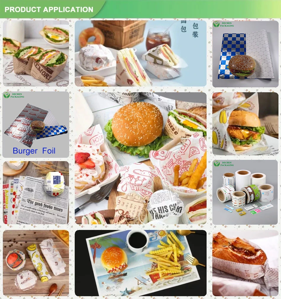 Sandwich Packag Burger Wax Eco Friendly Food Wrap Paper