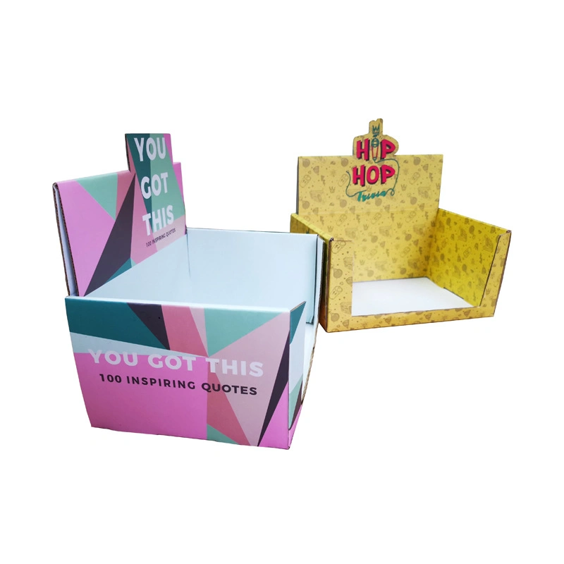 PDQ Packing Cardboard Paper Counter Top Display Box for Candy Clips Incense Chocolate Lipstick Makeup