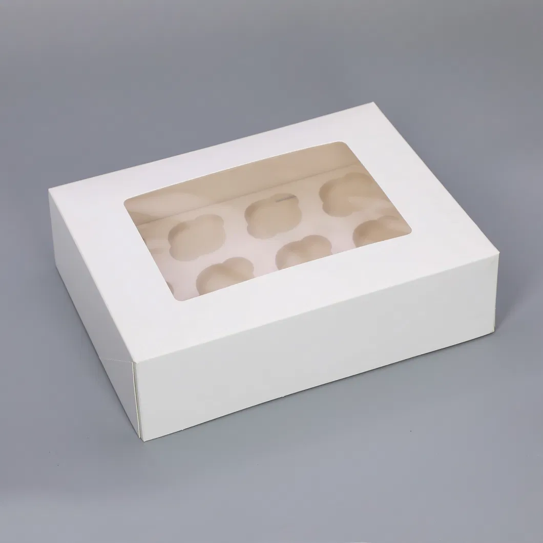 Christmas 350GSM Customizable Cupcake Box for Packing Cakes