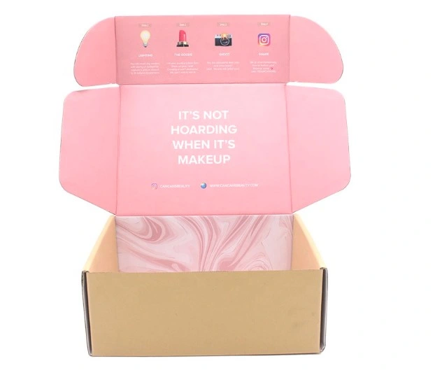 Wholesale Large Black Pink Cardboard Paper Mailing Apparel Box