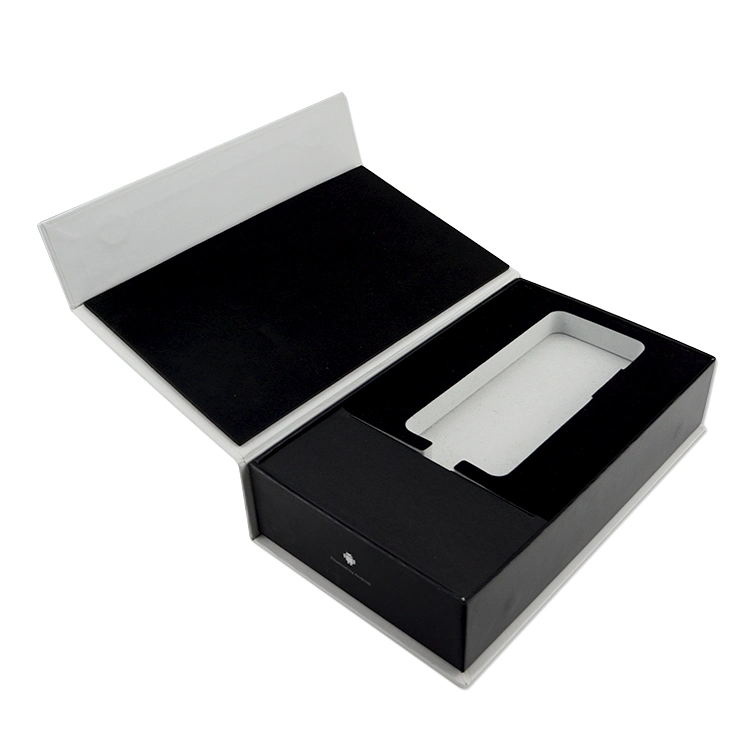 Flip Top with White Cardboard Magnetic Closure Gift Box for Mobile Phone Packaging