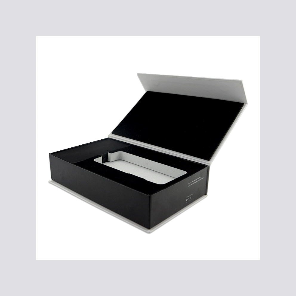 Flip Top with White Cardboard Magnetic Closure Gift Box for Mobile Phone Packaging