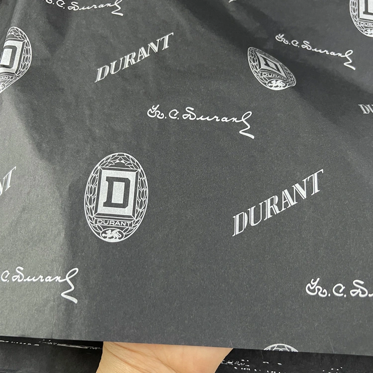 Custom Gold/Silver/Black Brand Logo Printing Gift Wrapping Tissue Paper for Gift/Cloth Packaging