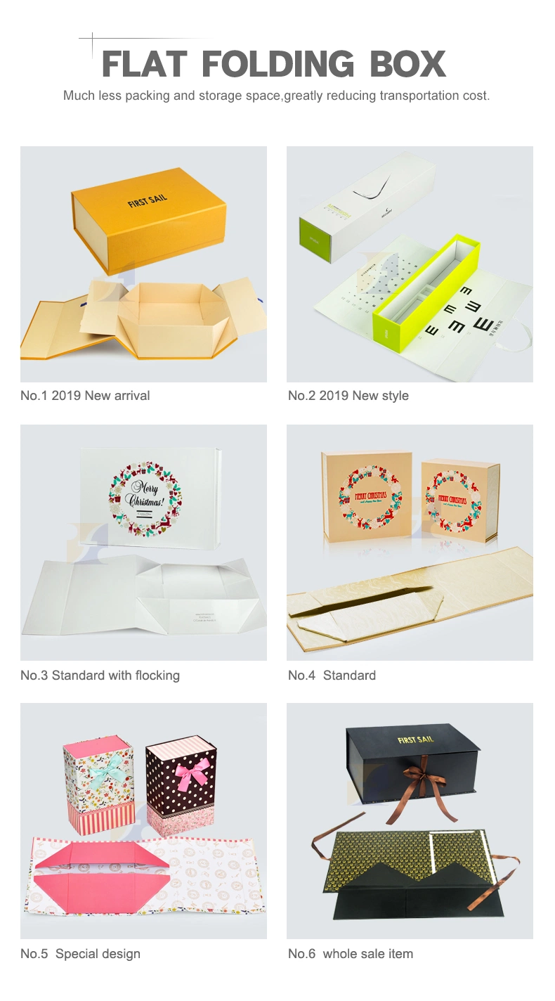 Firstsail Wholesale Full Printing Foldable Garment Paper Packaging Box Sunglasses Socks Scarf Bath Soap Gift Magnet Flat Folding Box