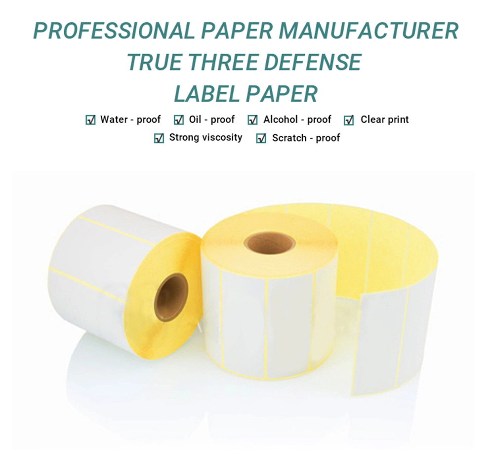 Thermal Paper Waterproof Thermal Self-Adhesive Labels Roll Printing Self-Adhesive Label Paper