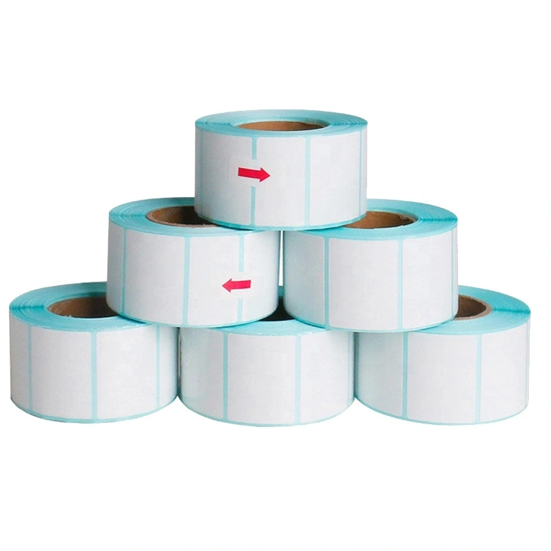 Wholesale Blank White Direct Thermal Barcode Paper Labels Sticker Rolls