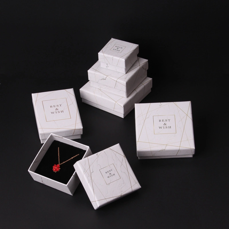 White Gift Box Wholesale Ring Necklace Earring Bracelet Jewelry Box