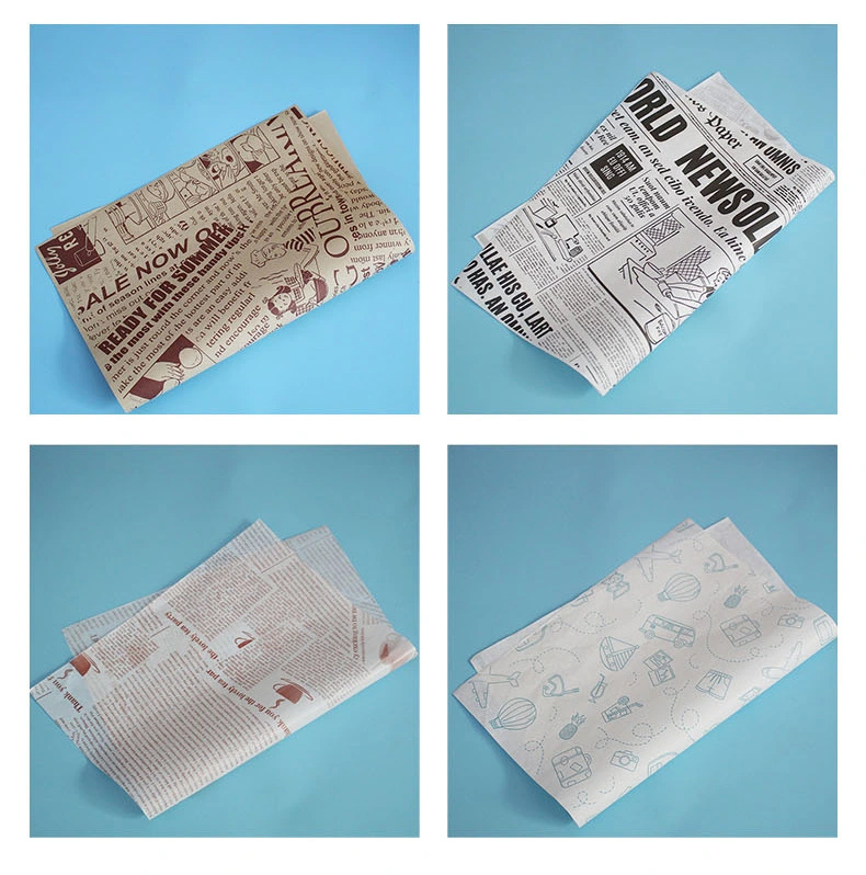 Wholesale Custom Biodegradable Eco Friendly Greaseproof Water Proof Deli Pizza Fried Food Wrapping Paper