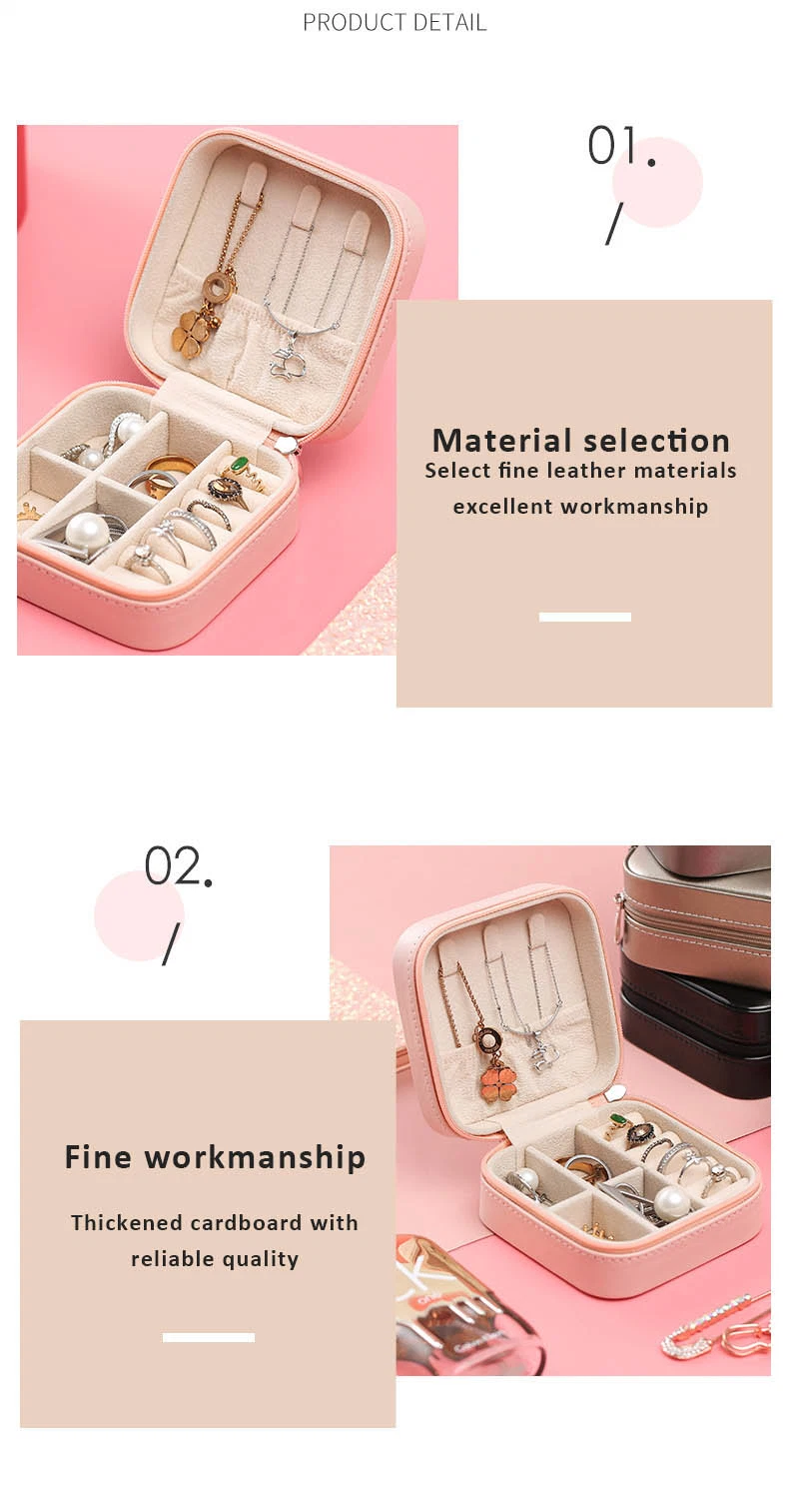 Wholesale New Travel Personalized Luxury Gift Box Packaging Jewellery Storage Organizer Printed Custom Jewelry Boxes