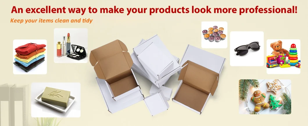 Small Medium Foldable Flat Corrugated Cardboard Mailing Box for Small Business Shipping Packaging Delivery