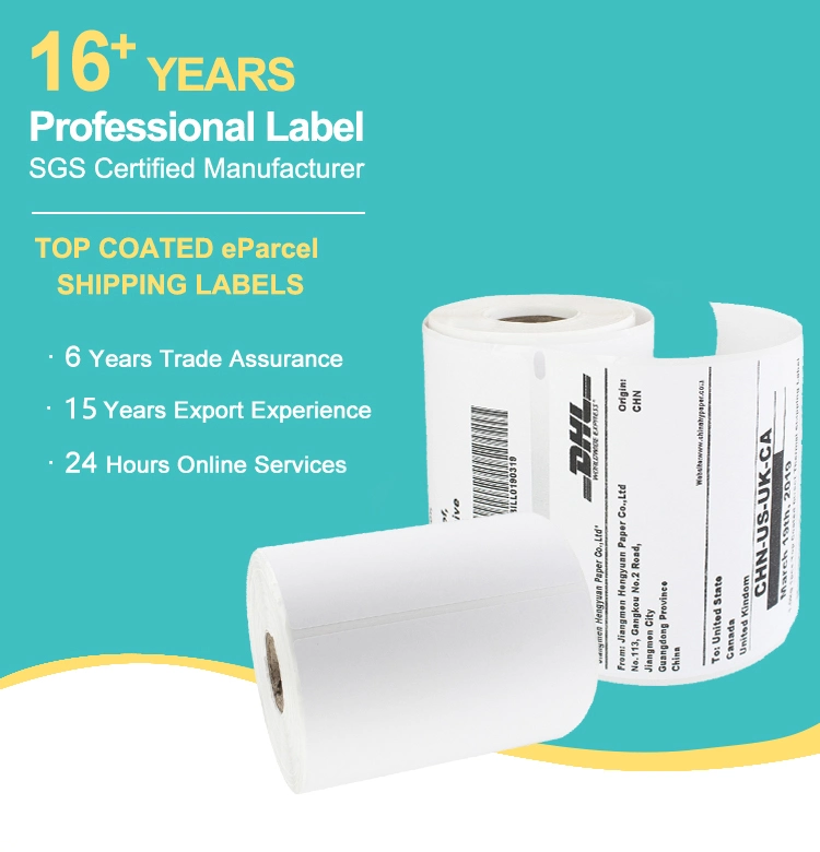 Factory Wholesale Thermal Sticker A6 Paper Shipping 4X6 Direct Thermal Label Roll